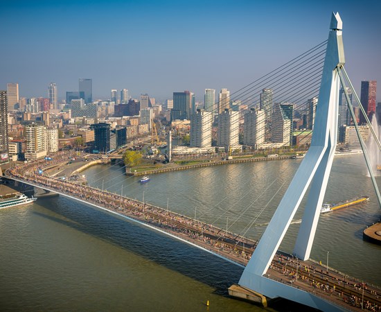 New role for iconic Erasmus Bridge at 38th NN Marathon Rotterdam